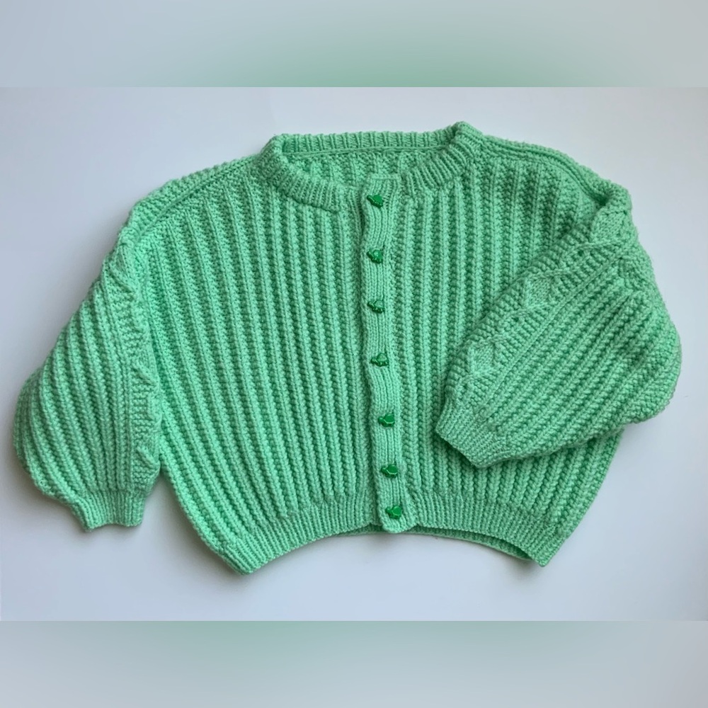 Vintage Mint Green Cardigan Sweater